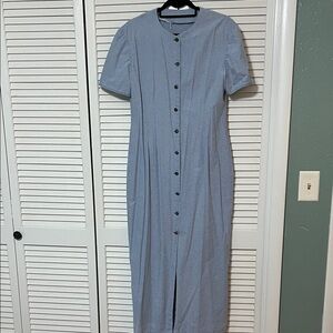 Handmade cotton button down dress